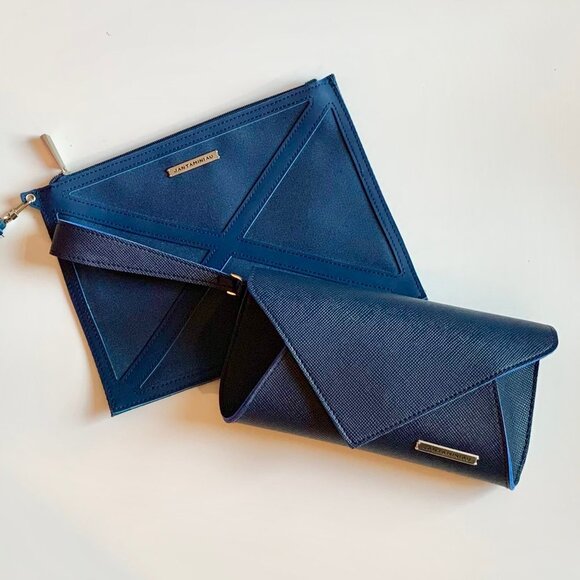 Jantaminiau Royal Blue KLM Clutch and Amenities Pouch - Picture 1 of 5